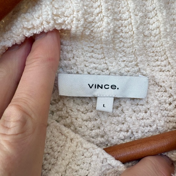 Vince Off-White Raglan Sleeve Mock Neck Sweater - Picture 11 of 11